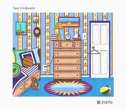 Pepita Needlepoint Canvas: Boy&#39;s Bedroom, 12&quot; x 10&quot; - £67.17 GBP+