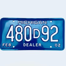 2002 United States Michigan Base Dealer License Plate 480D92 - $16.25 CAD