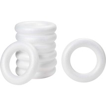 6 Inch Foam Wreath Forms For Crafts, White Circles For Christmas Decorations, Di - £22.01 GBP