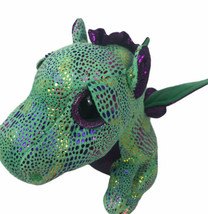 TY Cinder Dragon Plush Beanie Boo&#39;s Stuffed Animal 10&quot; Metallic Rainbow ... - £9.43 GBP