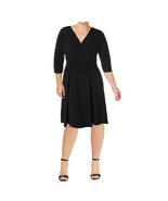 NY Collection Womens Plus 3X Black Cinched Waist Dress NWT BQ44 - €29,77 EUR
