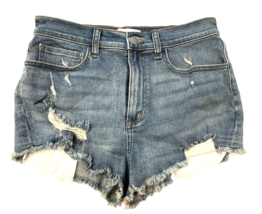 Victorias Secret PINK Shorts Womens Size 10 Blue Distressed Raw Hem Fray... - $14.73