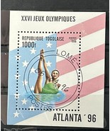 1996 Atlanta 26th Youth Olympic Games Togolaise Post Stamp Block Water S... - $6.75