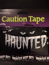 Haunted:  Keep Out Barricade Tape - Jokes,Gags- Halloween - 15 feet! - £1.76 GBP