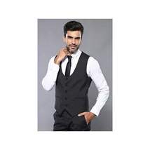 Men 3pc European Vested Suit WESSI J.VALINTIN Extra Slim Fit JV27 Black Stripe image 4