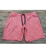Michael Kors Men&#39;s Sweat Shorts Red Stripe Cotton Drawstring, Pockets, S... - £13.33 GBP