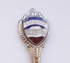 Collector Souvenir Spoon USA Virginia State Capitol Building Cloisonne - £2.38 GBP