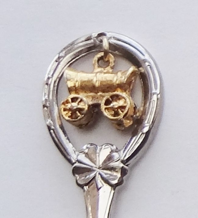 Primary image for Collector Souvenir Spoon USA Nevada Reno Covered Wagon Charm