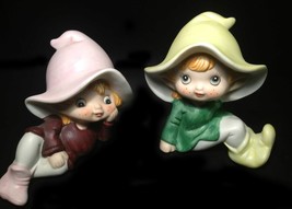 Vintage Whimsical Adorable Homco Elf Pixie Figurines - 1960s Collectible - $12.00