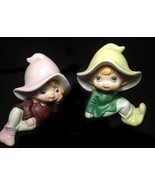 Vintage Whimsical Adorable Homco Elf Pixie Figurines - 1960s Collectible - £9.43 GBP