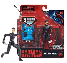 DC The Batman Movie Selina Kyle 4&quot; Action Figure with 3 Accessories Mint on Card - £4.65 GBP