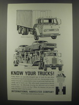 1963 International Harvester Compact Van &amp; Automobile Transporter Truck Ad - £14.78 GBP