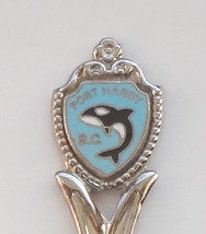 Collector Souvenir Spoon Canada BC Port Hardy Killer Whale Orca Cloisonne Emblem - £7.98 GBP