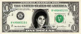 Michael Jackson On Real Dollar Bill Cash Money Bank Note Currency Celebrity Dine - $5.55