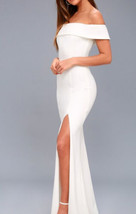 Lulus 72469 Aveline Off-the-Shoulder Gown SZ S White - £72.93 GBP