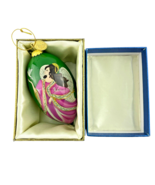 Pier 1 Ornament Li Bien Pink Gown Angel Doves 2014 Green Glass Teardrop ... - £20.58 GBP