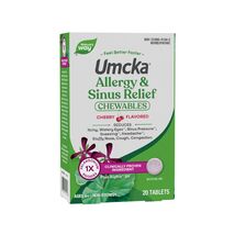 Nature's Way Umcka Allergy &amp; Sinus Relief Chewables Cherry Flavored, 20 ... - $13.85