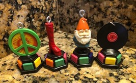 90&#39;s Trivial Pursuit Nome Peace Christmas Ornament Keychain Handmade Trivia - $5.99