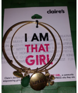 I Am That Girl, Loyal, Flower, Green, Charm Bracelet Bangles , New With ... - £11.78 GBP