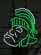 NCAA Michigan State University Msu Spartans Beer Bar Neon Sign 16&quot; x 13&quot; - £397.96 GBP