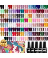 JODSONE 100 PCS 5 ml each Gel Nail Polish Kit No Wipe Soak off Base Coat... - $54.31 CAD