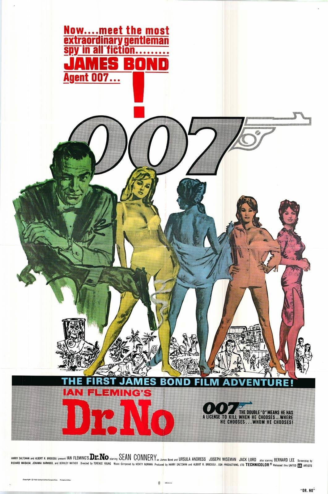 Primary image for Dr. No Original 1962 Vintage Repro One Sheet Poster