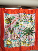 Very Old  Fiji Table Cloth - Made from Silk - Amazing Graphics - Tiki Bar  - £50.84 GBP