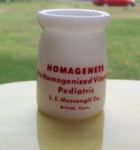 Vintage Homagenets, The Homogenized Vitamins Adv. Milk Glass Individual Creamer - £13.85 GBP