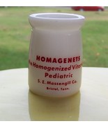 Vintage Homagenets, The Homogenized Vitamins Adv. Milk Glass Individual ... - £13.74 GBP