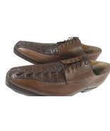 Men Brown Color Genuine Crocodile Leather Shoes Grade A Horn Back US Siz... - $246.17 CAD