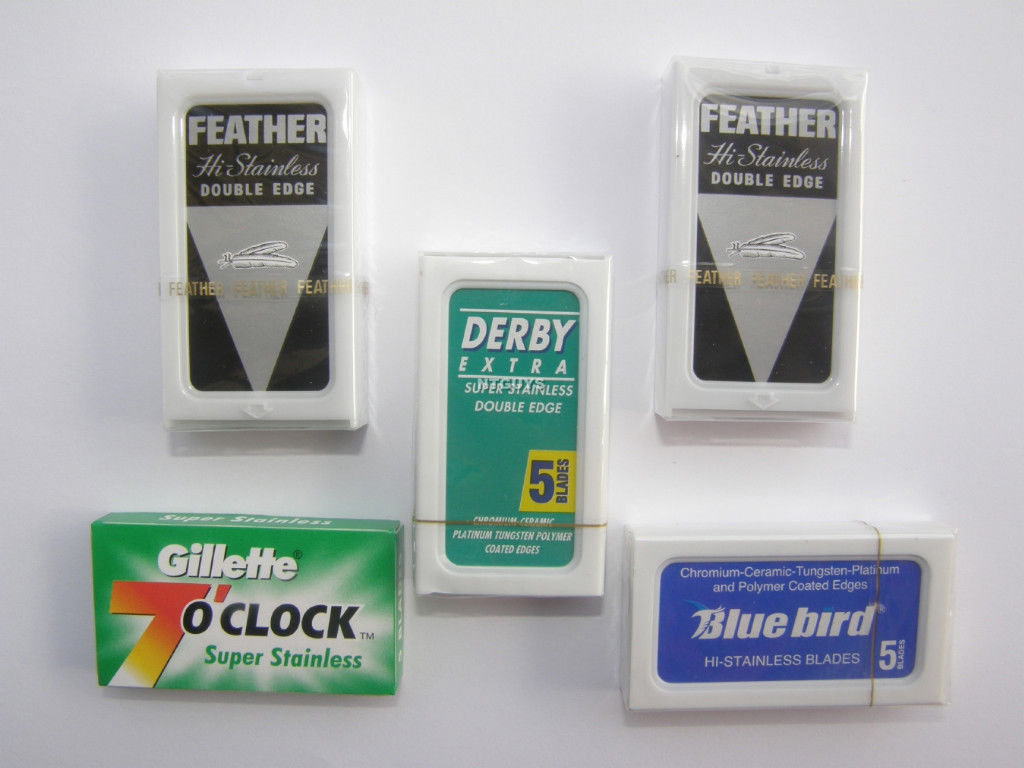 25 Blade Sampler Feather Bluebird Gillette & Derby double Edge blades FBGD - $12.95