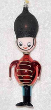 Vintage Glass Soldier Figural Christmas Ornament - Italy - £35.24 GBP