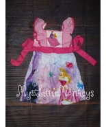 NEW Boutique Princess Aurora Sleeping Beauty Girls Sleeveless Ruffle Dress - £4.79 GBP+