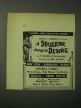 1948 A Streetcar Named Dessire Play Ad - Tennessee Williams - Pulitzer Prize - £14.56 GBP