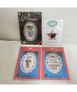 Designs For Needle Lace Ornament Counted Cross Stitch Lot of 4, Stocking... - $9.64