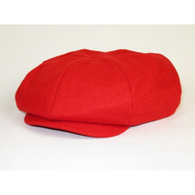 Mens Fashion Classic Flannel Wool Apple Cap Hat by Bruno Capelo ME905 Red image 4