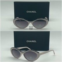 CHANEL 5416 Beige Black Oval Sunglasses–Acetate Frame – Brand New 100% A... - $279.30