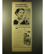 1950 Jergens Lotion Ad - Have beautiful hands at the flick of a finger - £14.54 GBP
