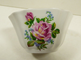 VTG Royal Grafton English Bone China open sugar Bowl Made in England pink floral - £16.55 GBP