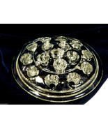 VTG Clear glass 16 hole dome Flower Frog Floral Candlestick candle holder - £16.61 GBP