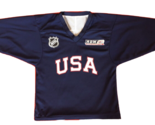 NHL USA Ice Hockey Jersey American Development Model Navy 3/4 Sleeve K-1... - $19.77