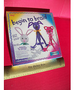 Craft Gift Quincraft Begin To Braid Yarn Kit Kitty Bunny Puppy Activity ... - $18.99