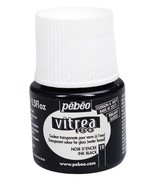 Pebeo Vitrea 160 Glossy Glass Paint 45ml Bottle, Ink Black - £5.93 GBP