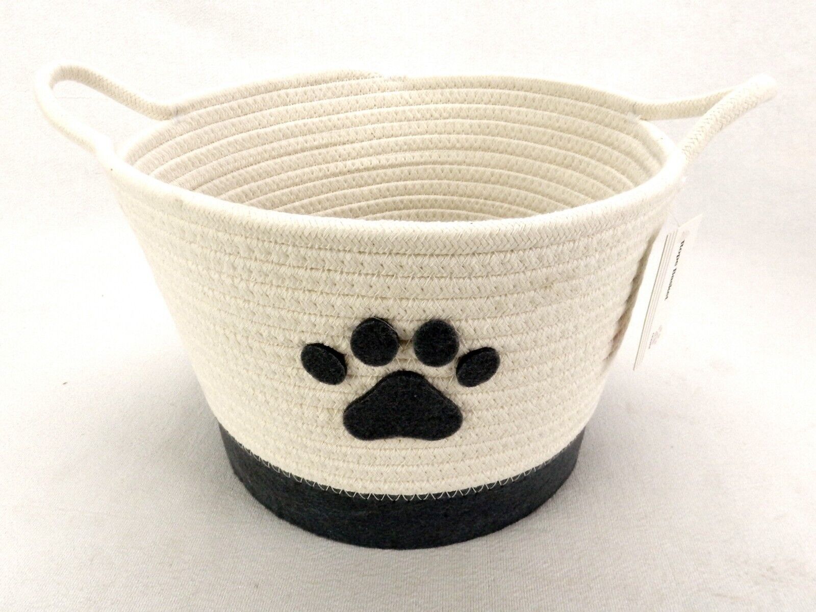 Pet Toy Storage Basket with Pet Paw Print Design Rope Storage Basket w/ ... - $5.87