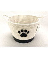 Pet Toy Storage Basket with Pet Paw Print Design Rope Storage Basket w/ ... - $5.87