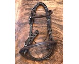 English Saddle Horse Raised English Leather Bridle w/ Laced Reins Dark B... - $29.90