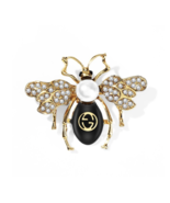 GG Honey Bee Brooch Vintage Look Celebrity Broach Gold Silver Plated Pin... - $25.60