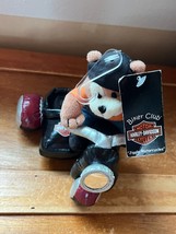 Small Harley Davidson Plush Teddy Bear Riding Motorcycle w Side Car Jiggle Motor - £11.47 GBP