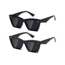 Retro Square Cateye Sunglasses For Women Men Trendy Designer Shades Party Dress  - £28.46 GBP