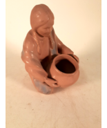 Van Briggle Art Pottery, Indian Maiden With Large Pot, Matte Glaze, 8&quot;T - £86.72 GBP